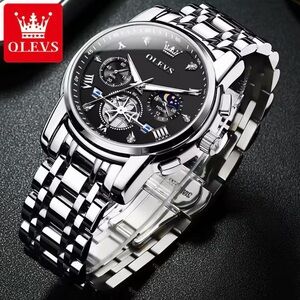 OLEVS 2856 Men's Watch Top Luxury Classic Flywheel Waterproof Chronograph (P42)